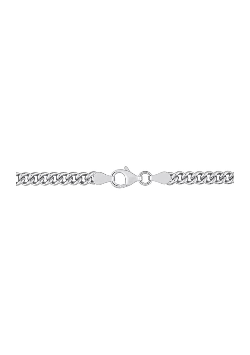 Sterling Silver 4.4mm Curb Link Chain Necklace