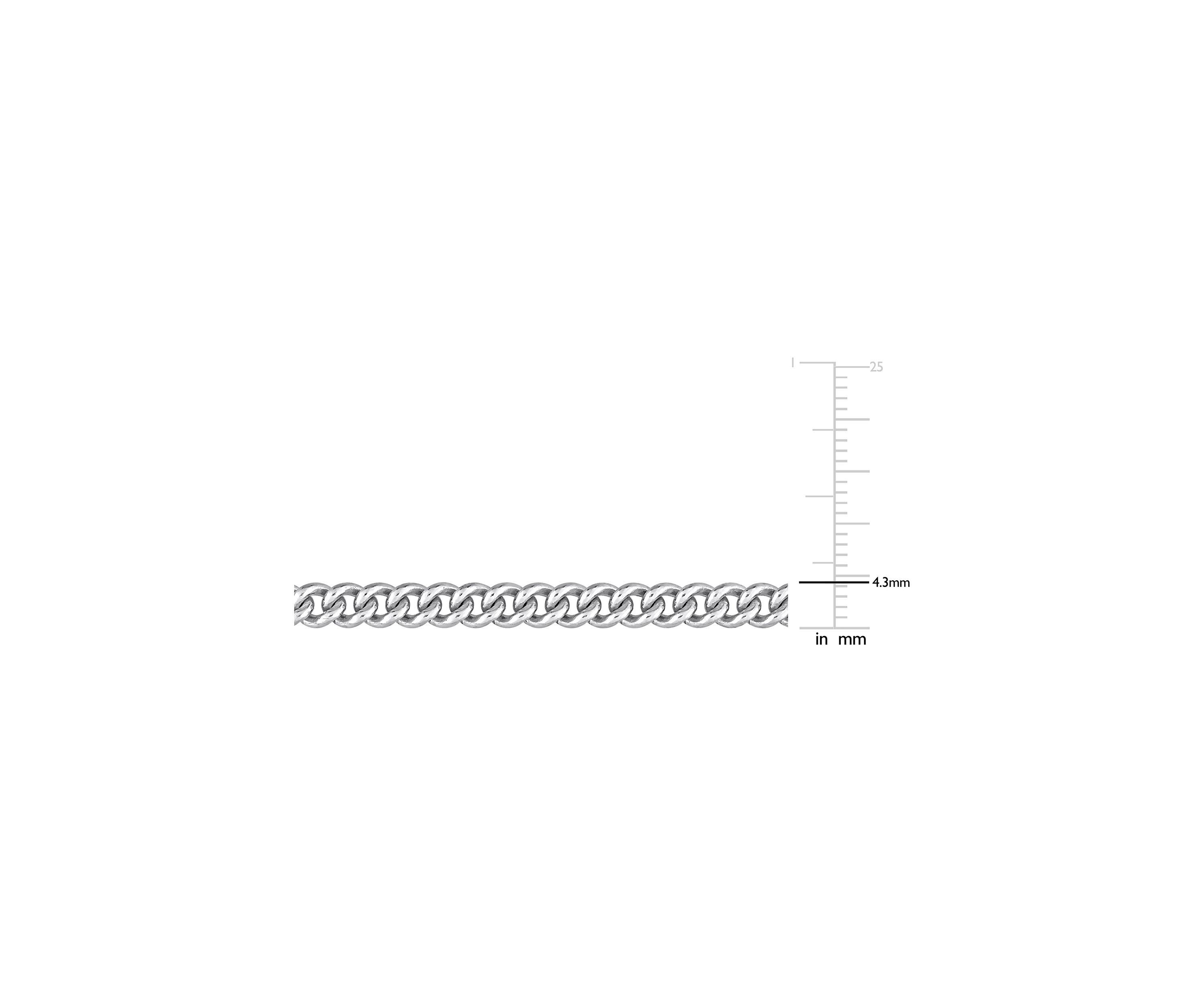 Sterling Silver 4.4mm Curb Link Chain Necklace
