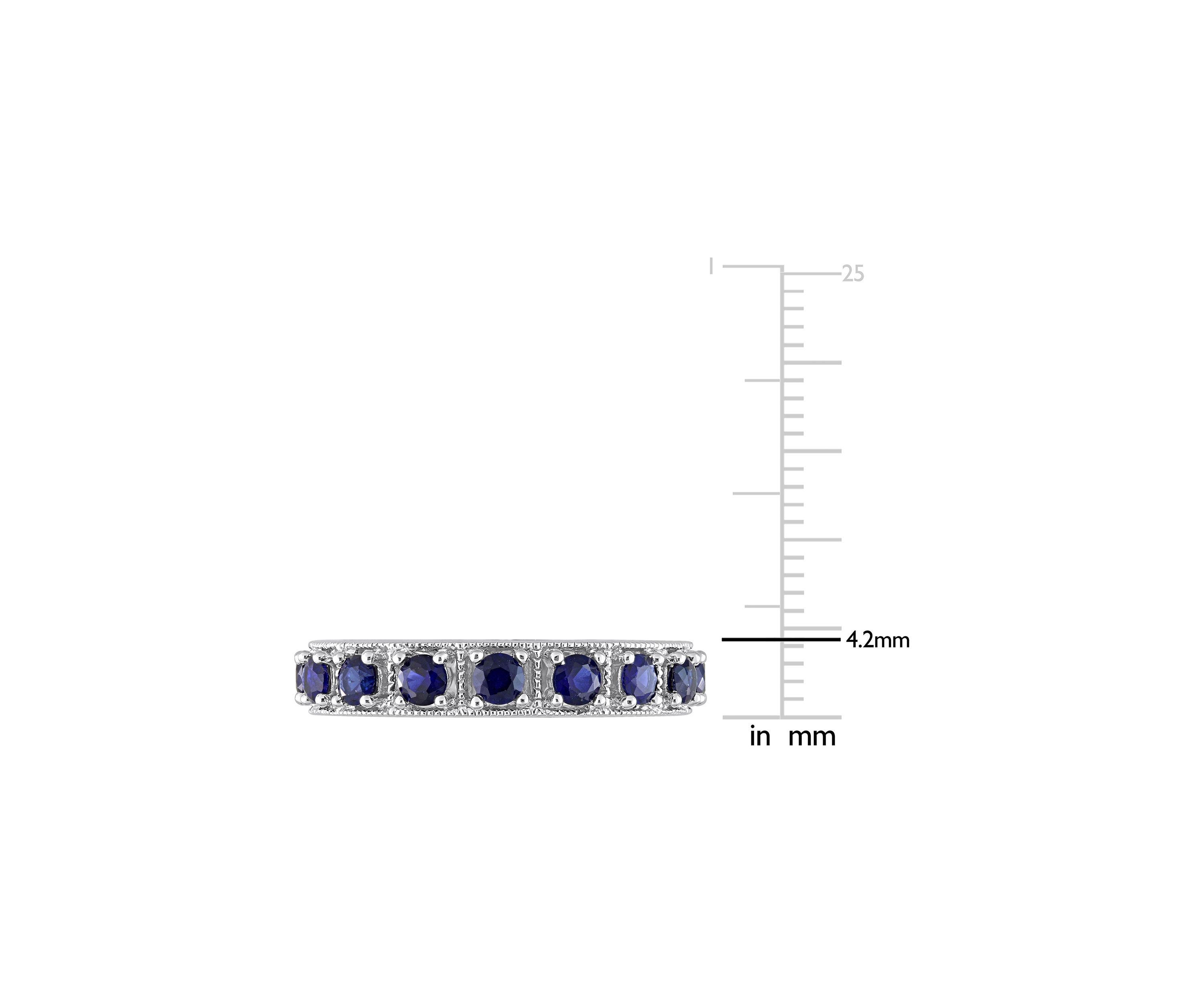 Lab Created 1 7/8 CT TGW Created Blue Sapphire Eternity Ring in Sterling Silver