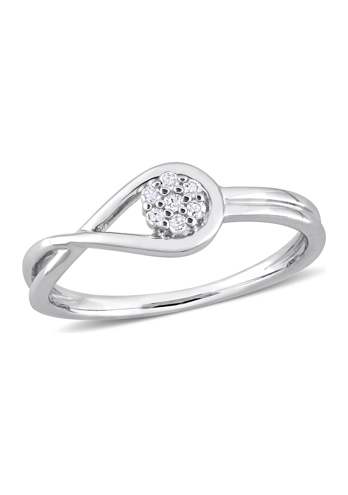Diamond Accent Infinity Promise Ring in Sterling Silver