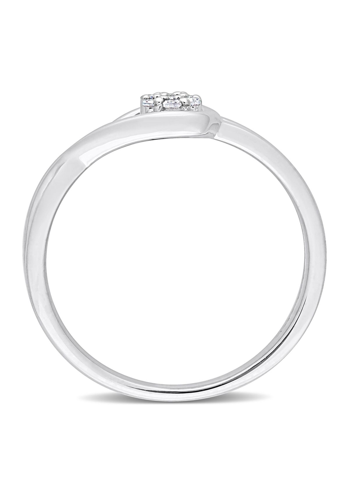 Diamond Accent Infinity Promise Ring in Sterling Silver