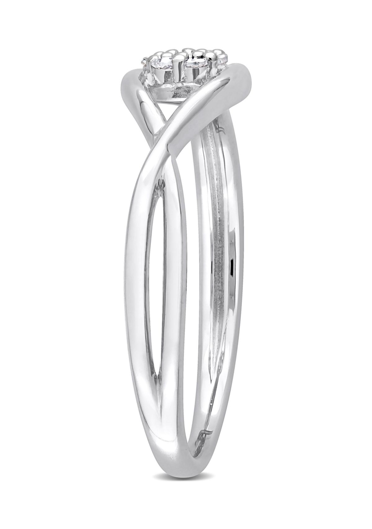 Diamond Accent Infinity Promise Ring in Sterling Silver