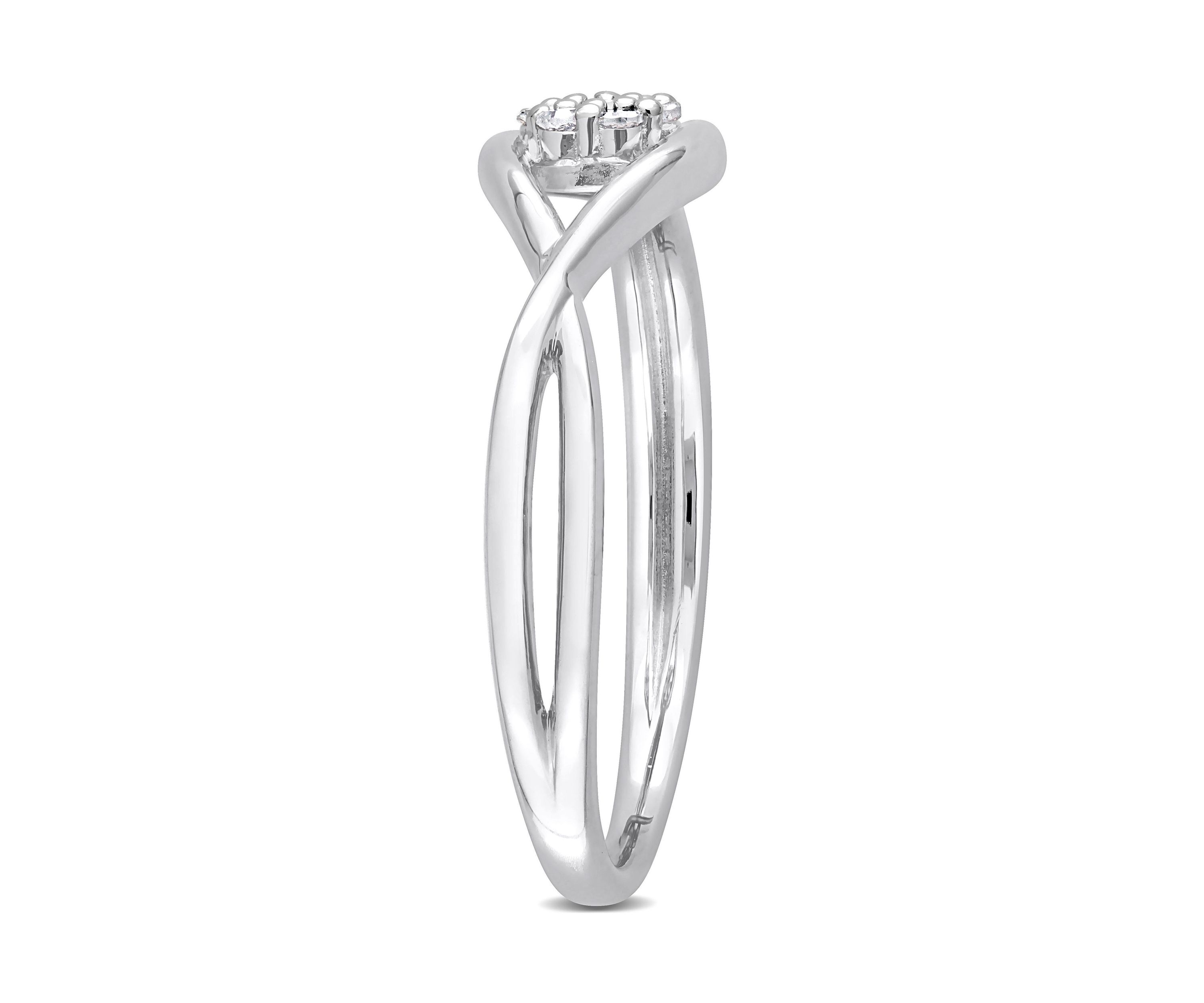 Diamond Accent Infinity Promise Ring in Sterling Silver