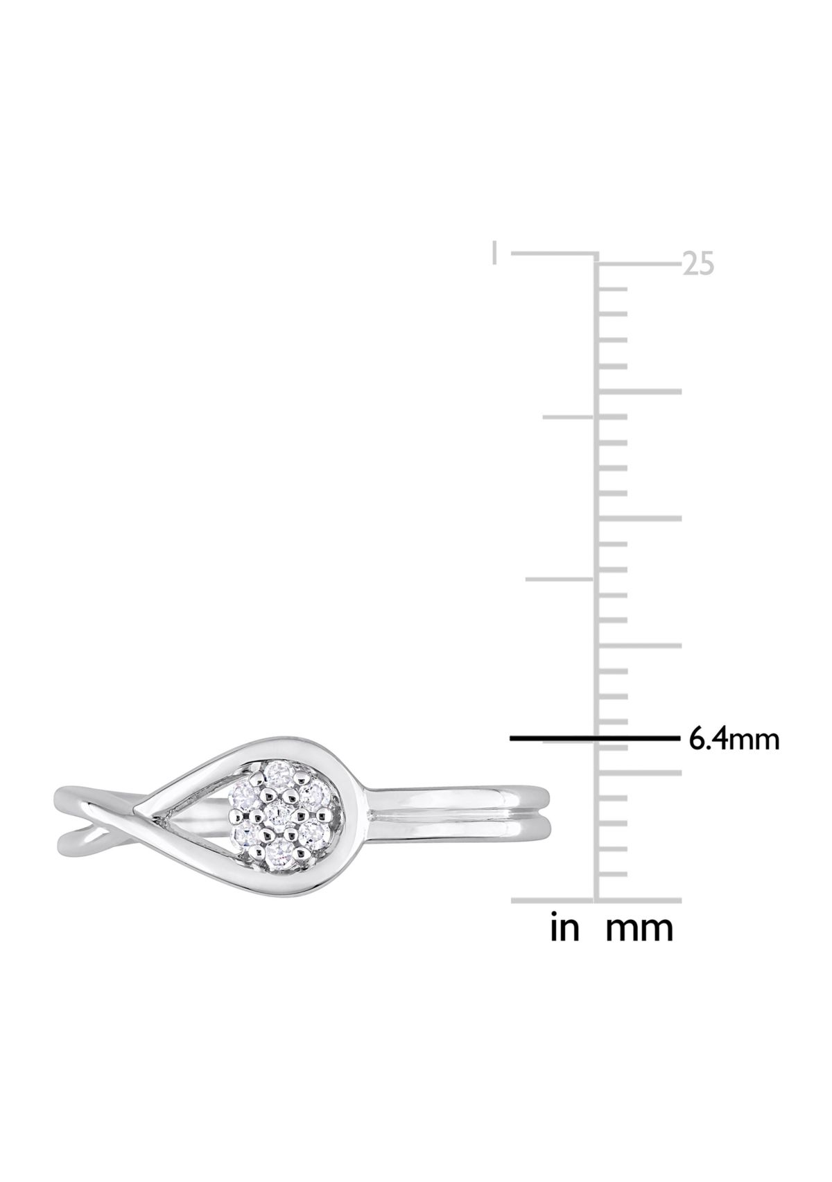 Diamond Accent Infinity Promise Ring in Sterling Silver