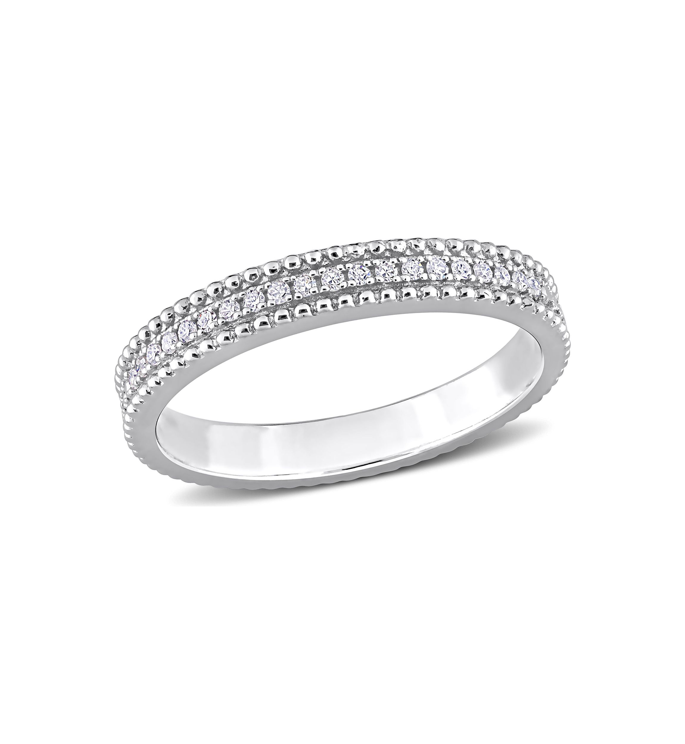 1/10 CT TW Diamond Eternity Ring in Sterling Silver