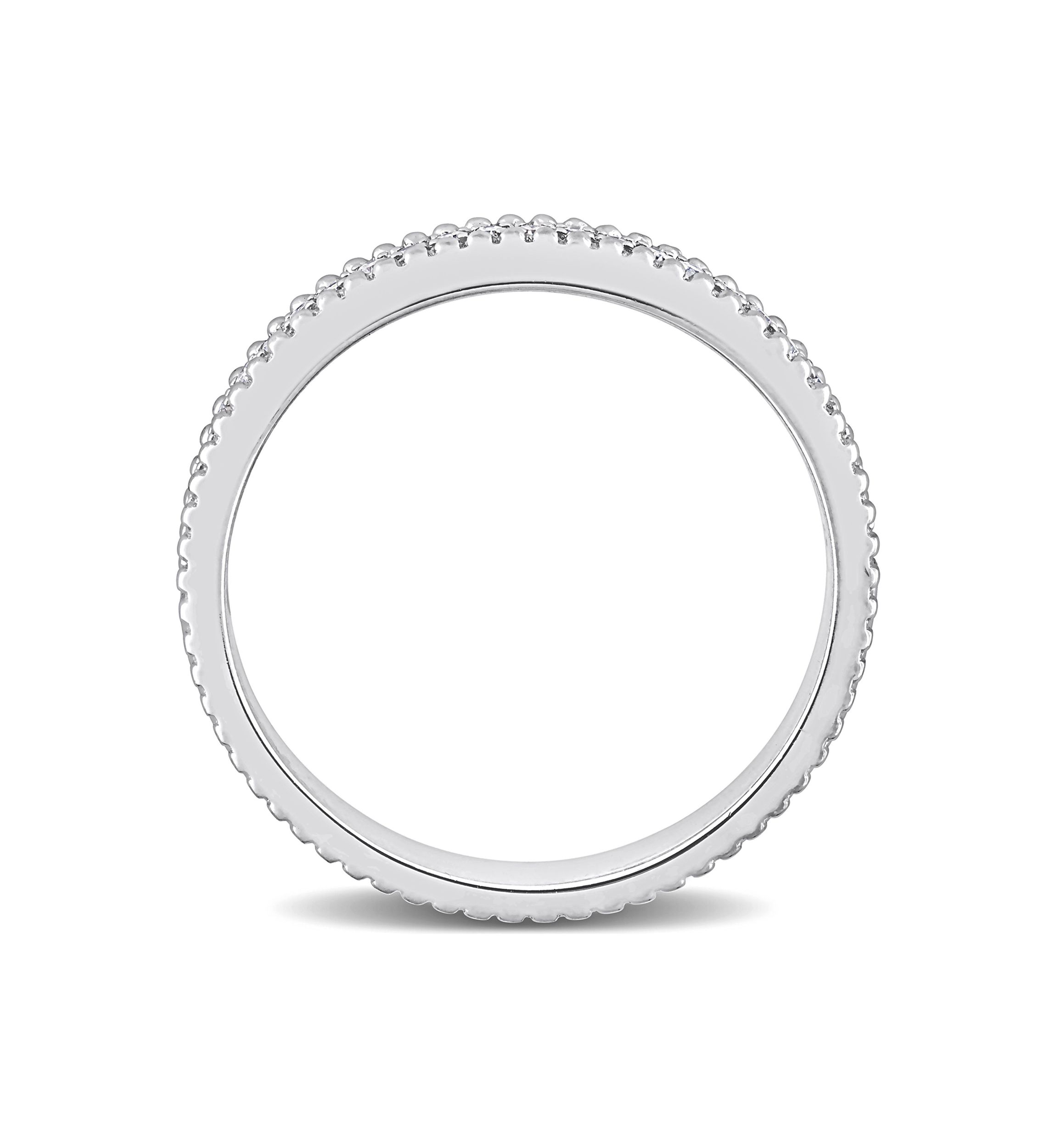 1/10 CT TW Diamond Eternity Ring in Sterling Silver