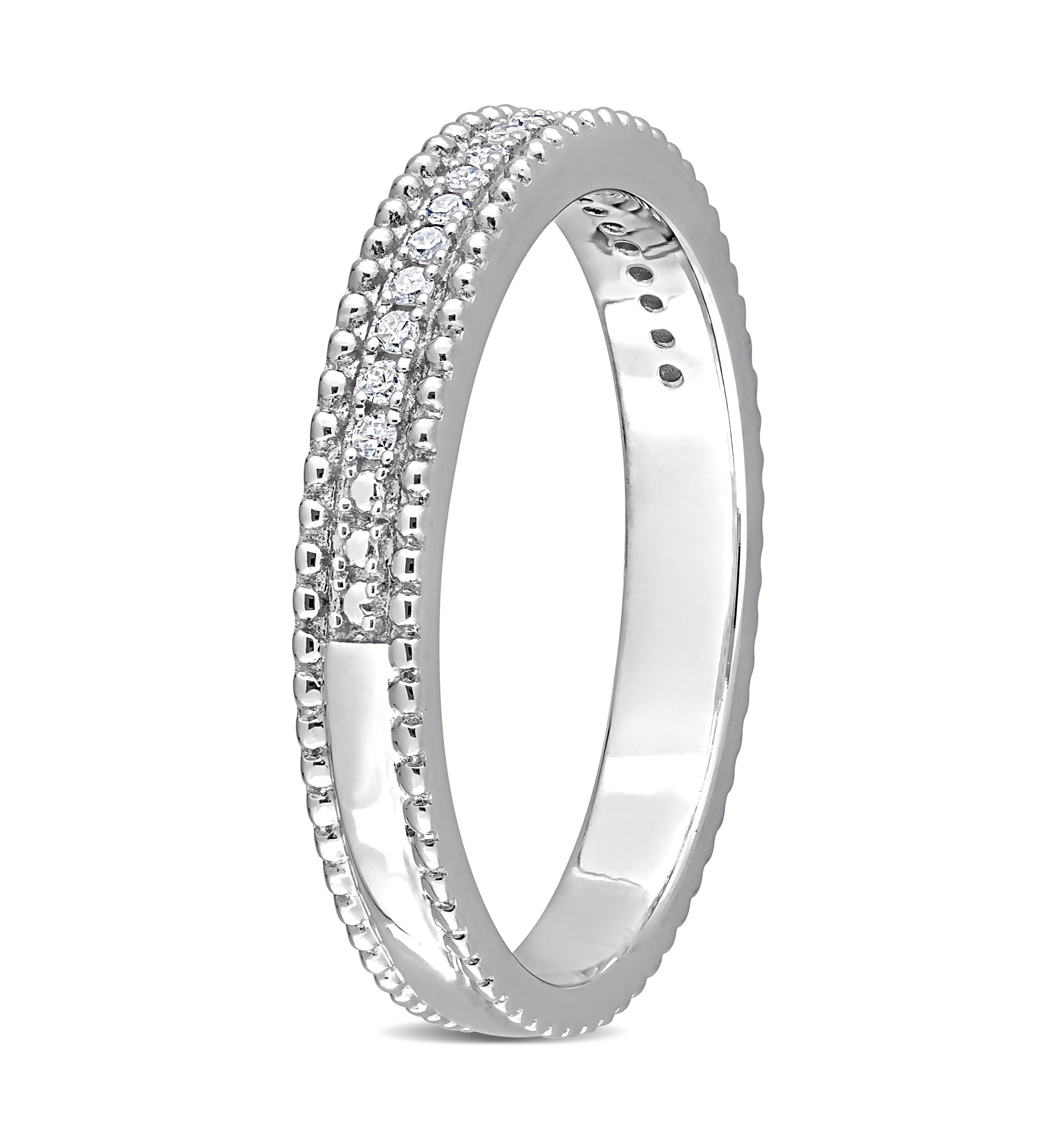 1/10 CT TW Diamond Eternity Ring in Sterling Silver
