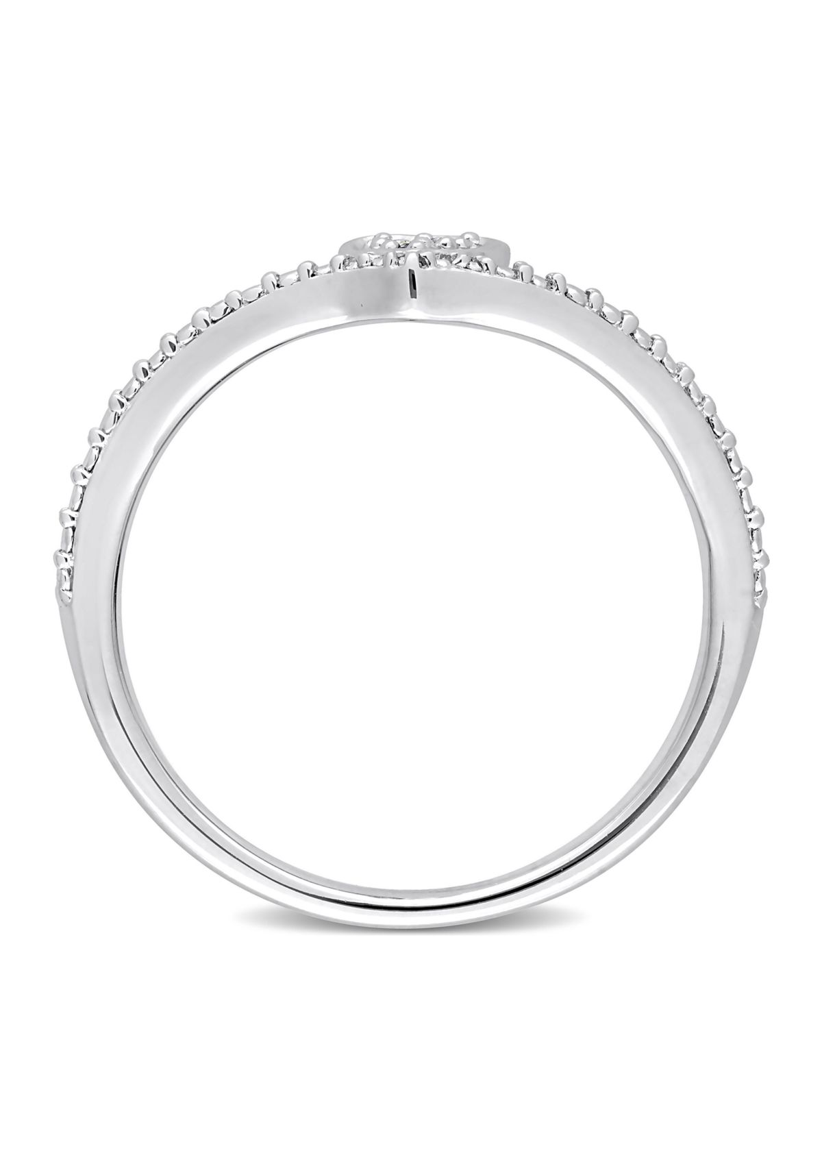 Diamond Accent Heart Promise Ring in Sterling Silver