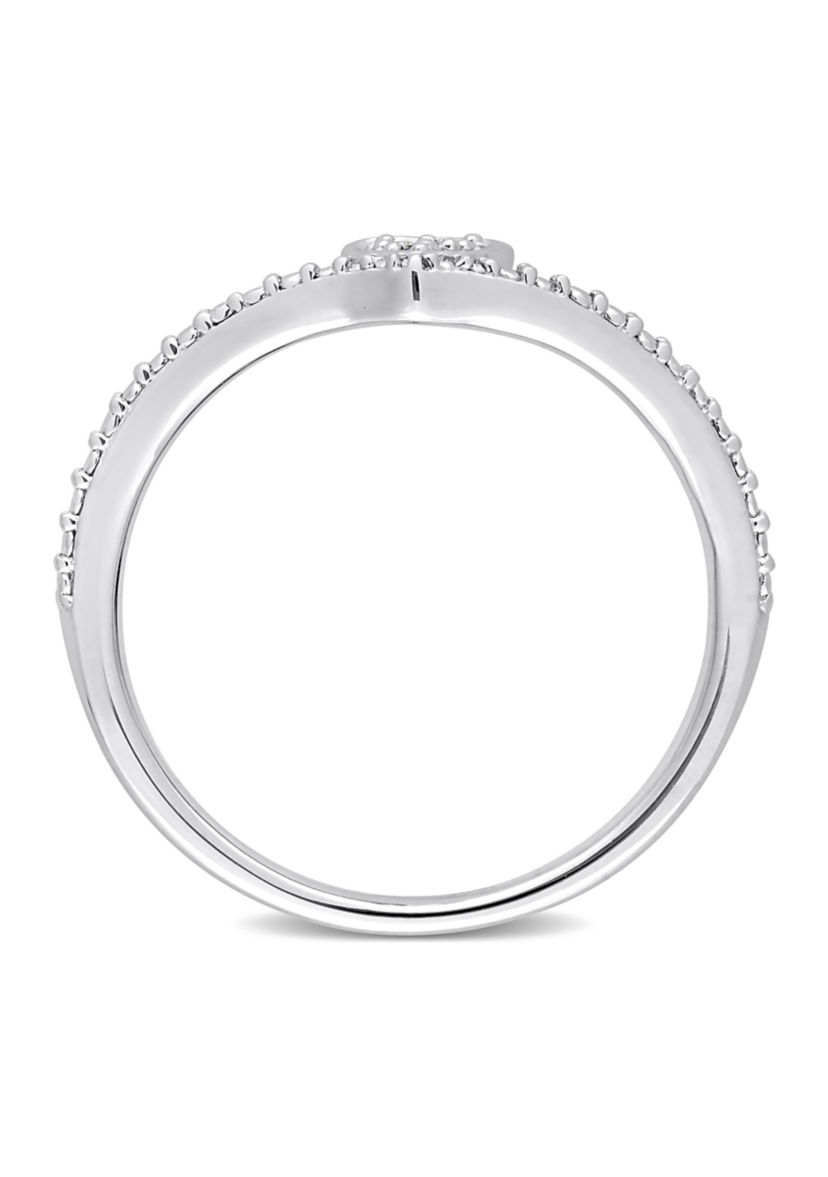 Diamond Accent Heart Promise Ring in Sterling Silver