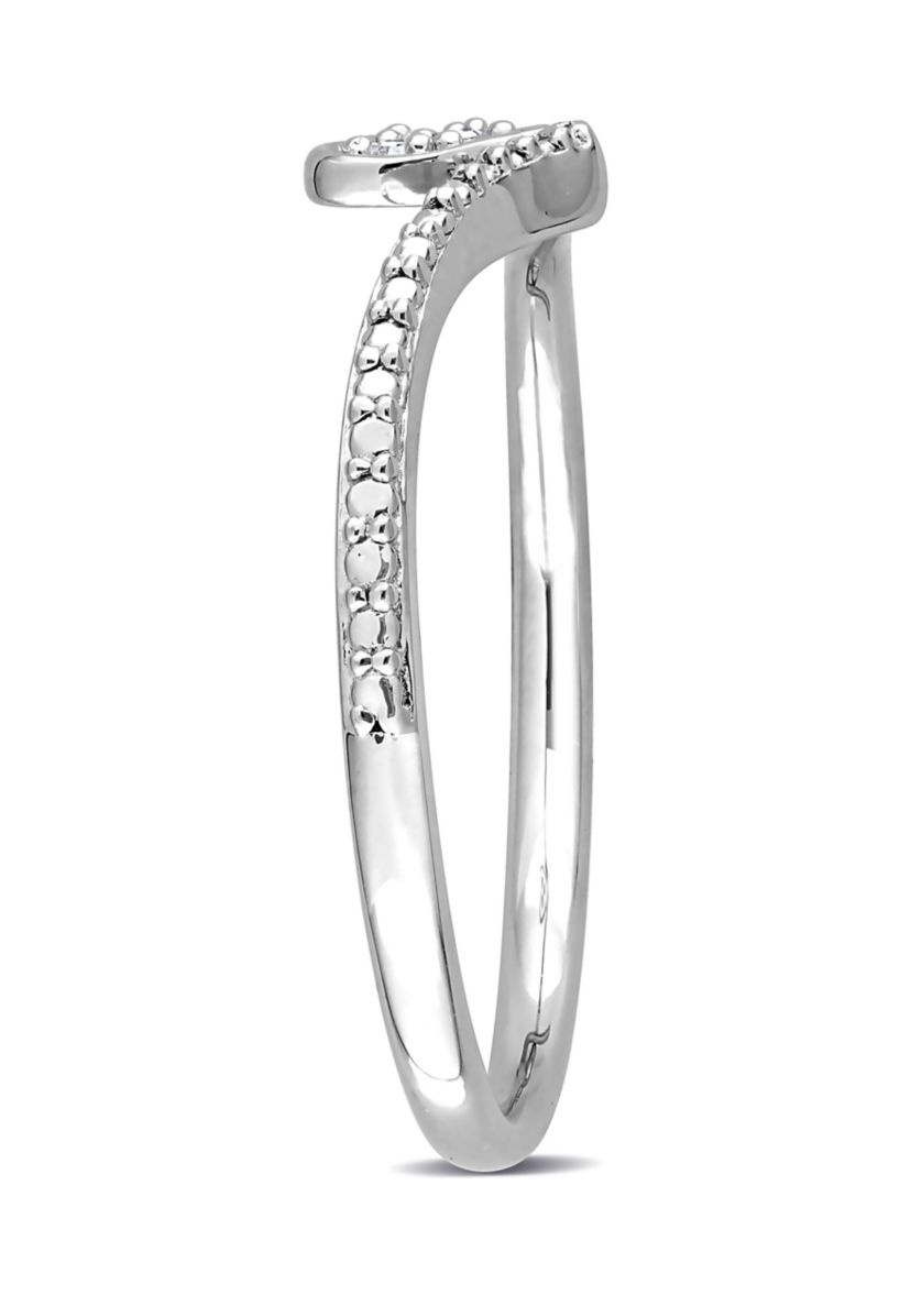 Diamond Accent Heart Promise Ring in Sterling Silver