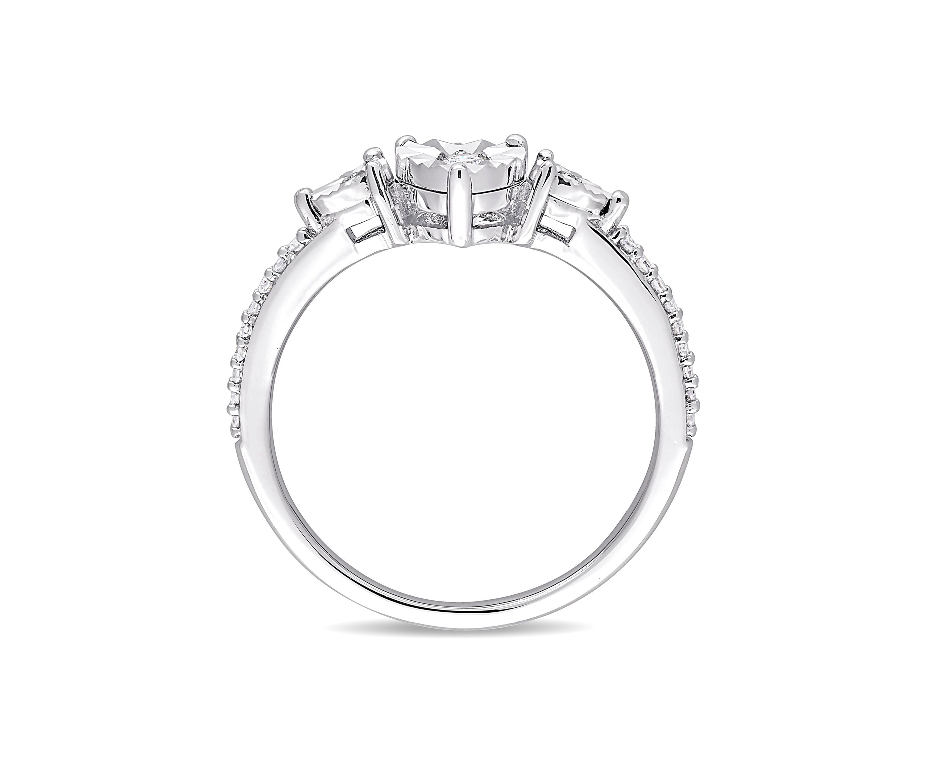 1/7 CT TW Diamond Heart Ring in Sterling Silver