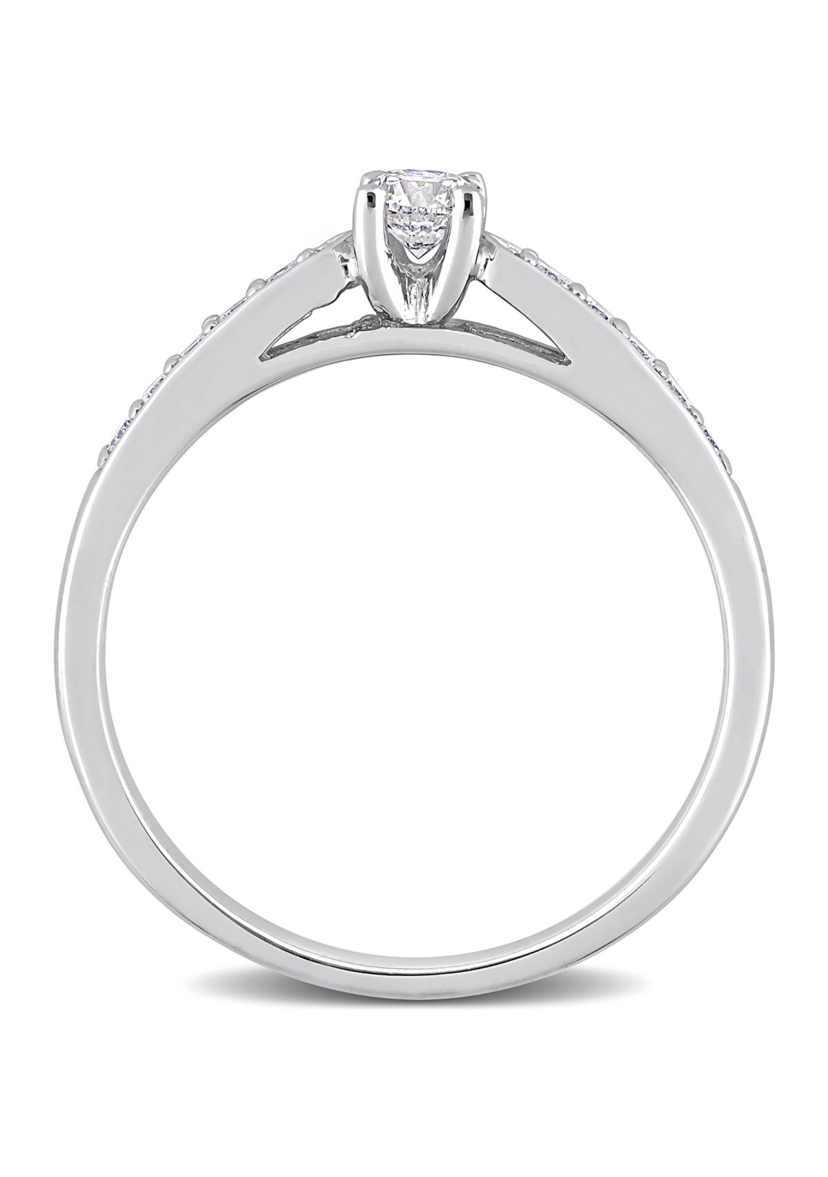 1/3 CT TW Diamond Engagement Ring in Sterling Silver