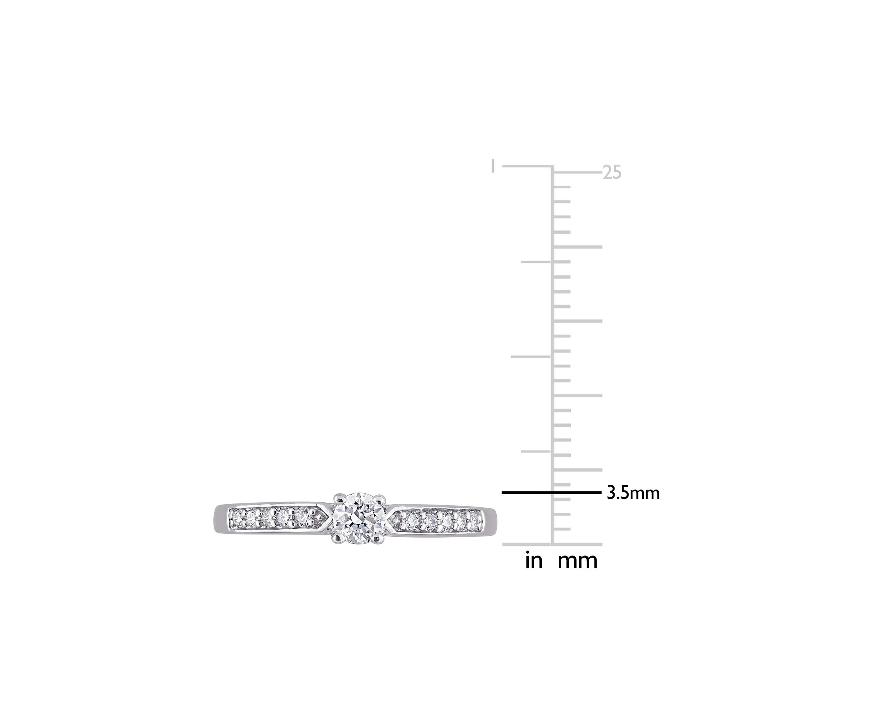 1/3 CT TW Diamond Engagement Ring in Sterling Silver