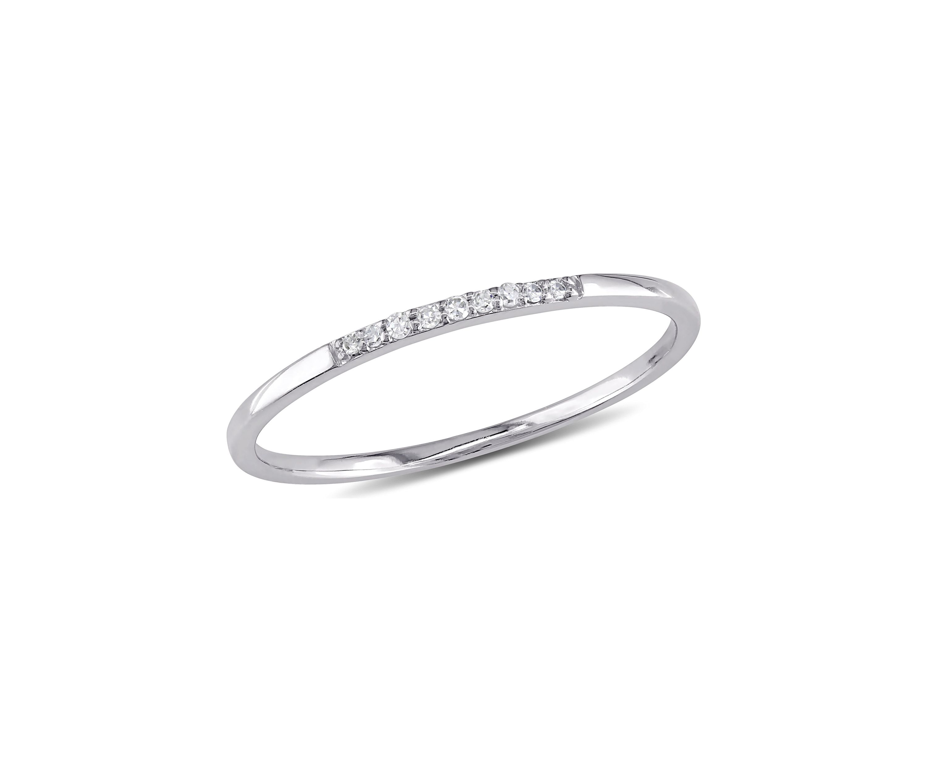 Diamond Wedding Band in 10k White Gold