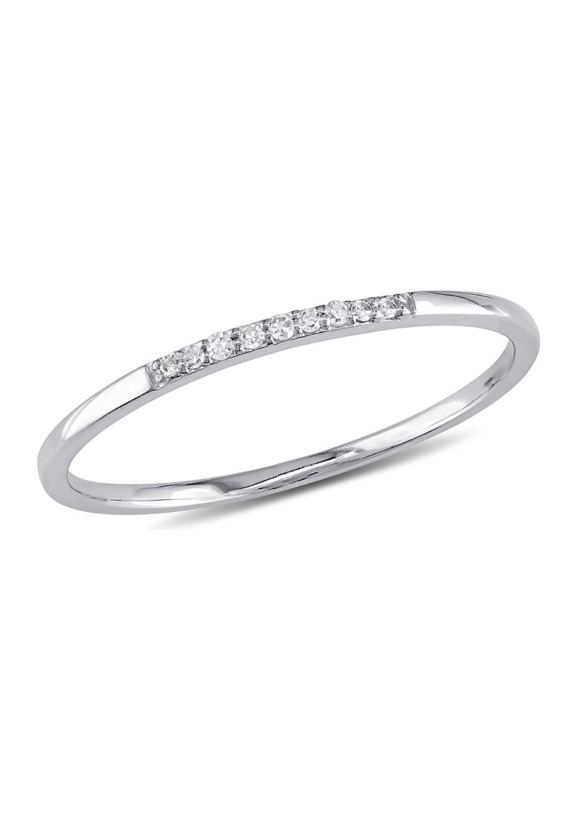Diamond Wedding Band in 10k White Gold