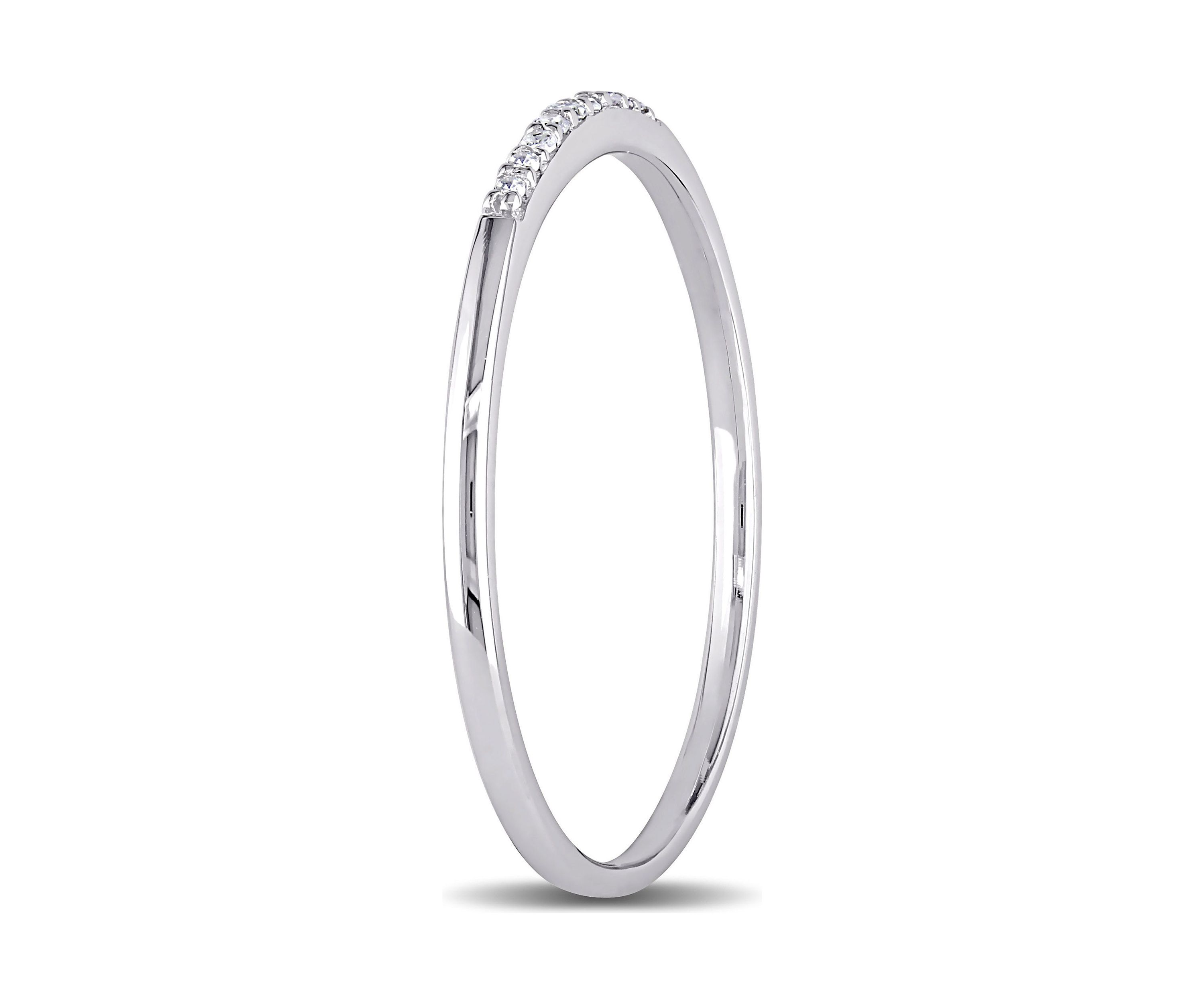 Diamond Wedding Band in 10k White Gold