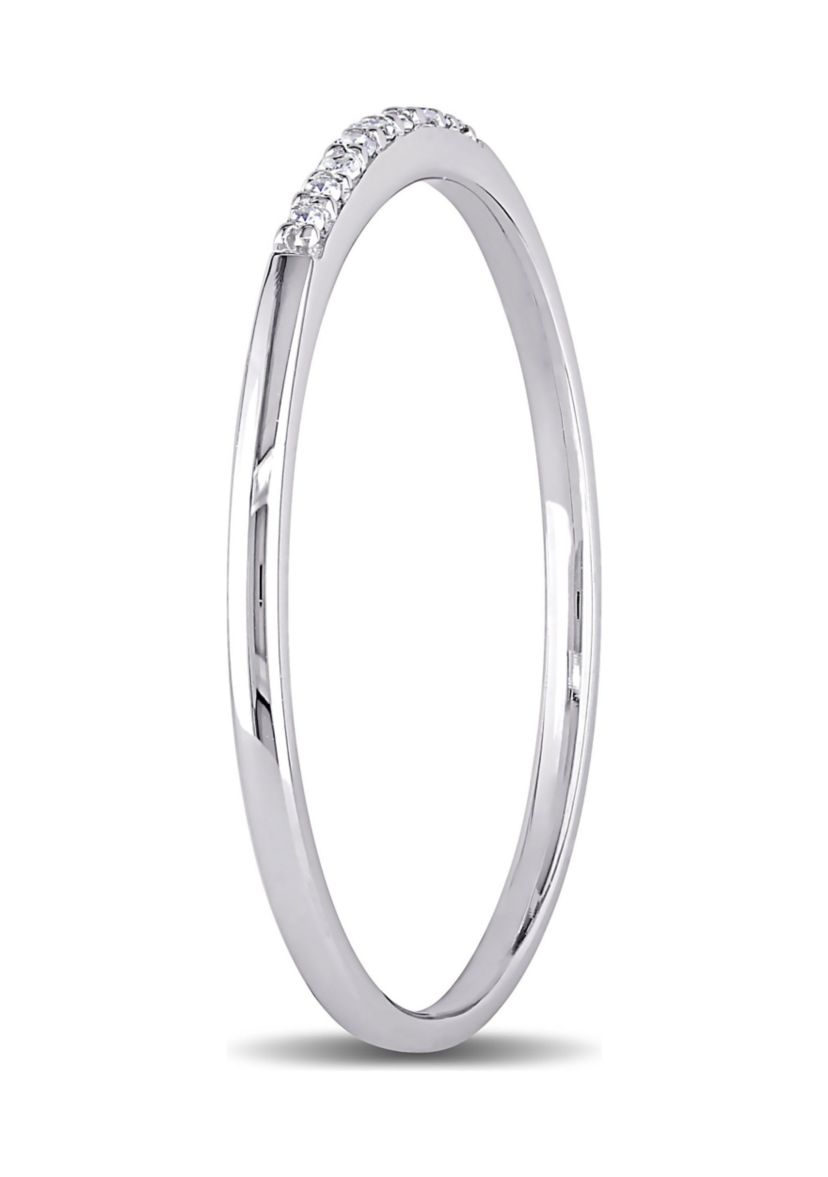 Diamond Wedding Band in 10k White Gold
