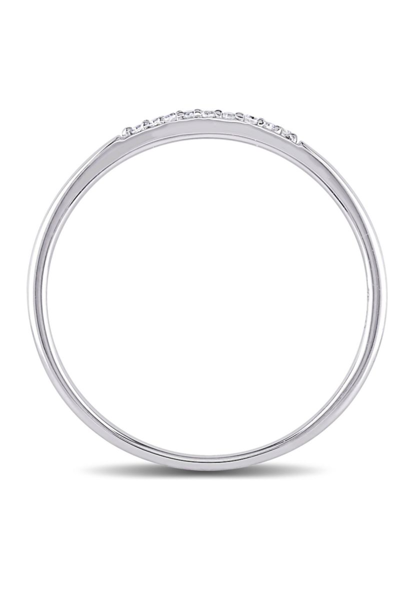 Diamond Wedding Band in 10k White Gold