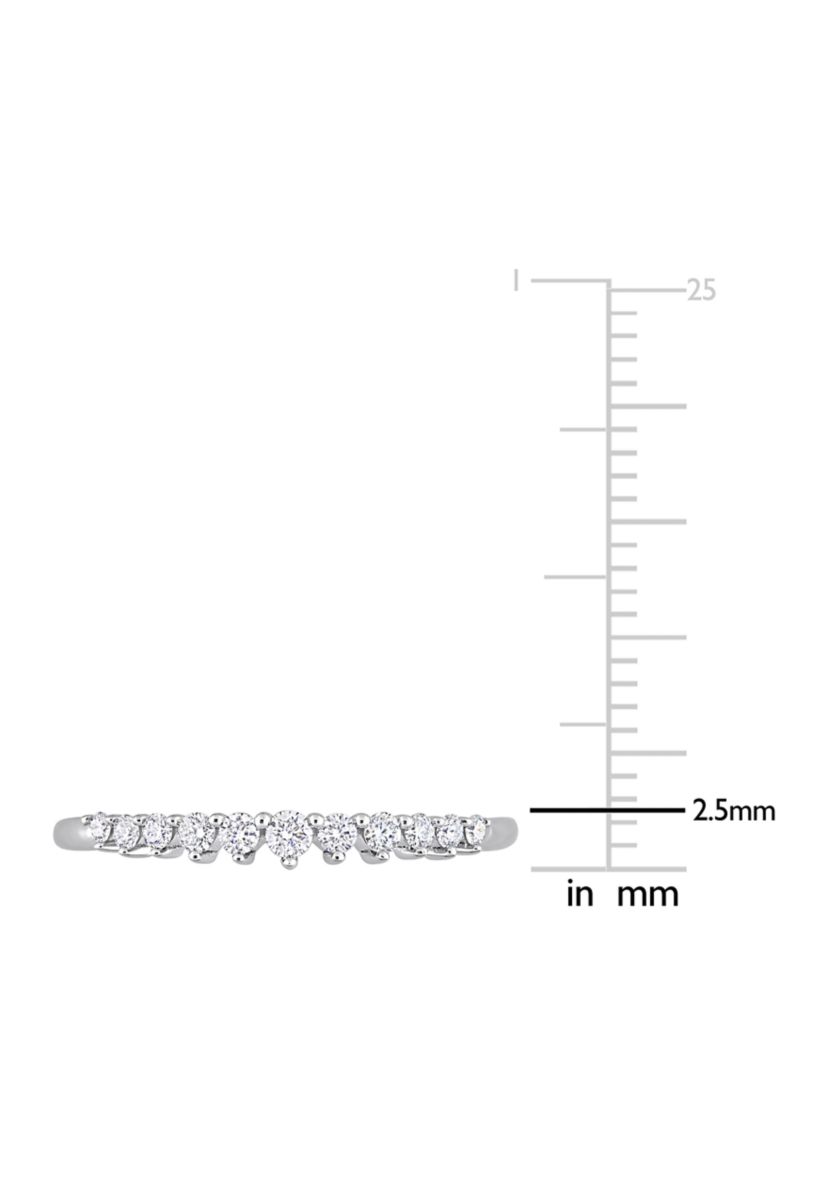 1/5 CT TDW Diamond Semi-Eternity Ring in 14k White Gold