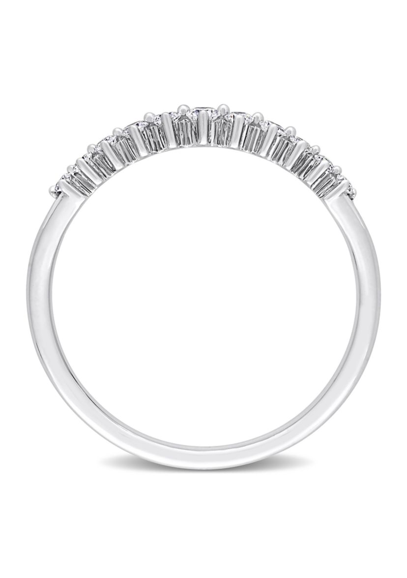 1/5 CT TDW Diamond Semi-Eternity Ring in 14k White Gold