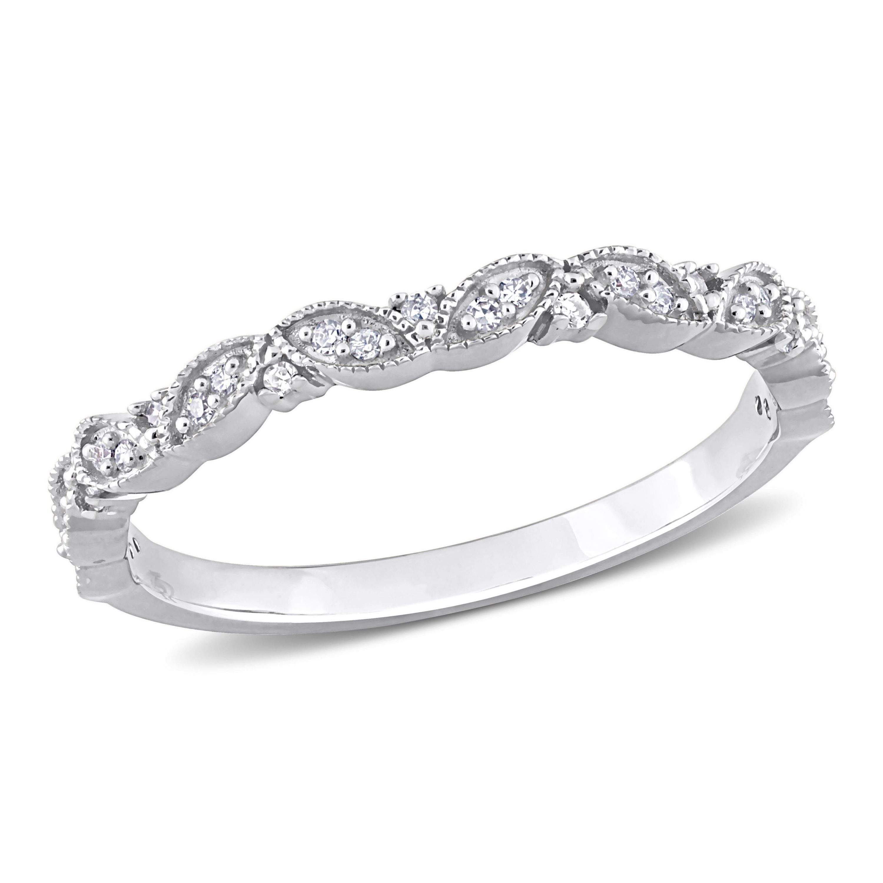 1/10 ct. t.w. Diamond Semi-Eternity Ring in 10K White Gold