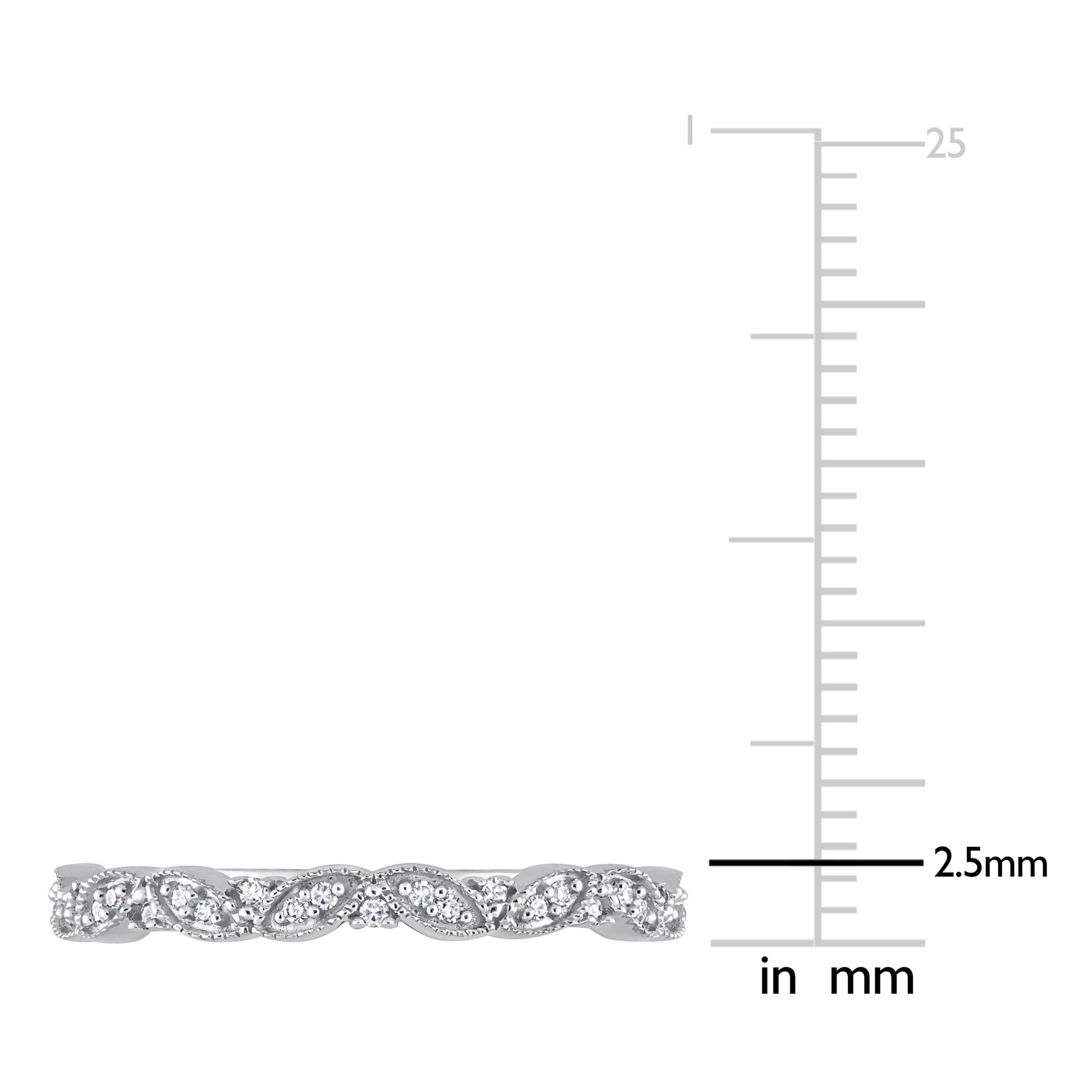 1/10 ct. t.w. Diamond Semi-Eternity Ring in 10K White Gold
