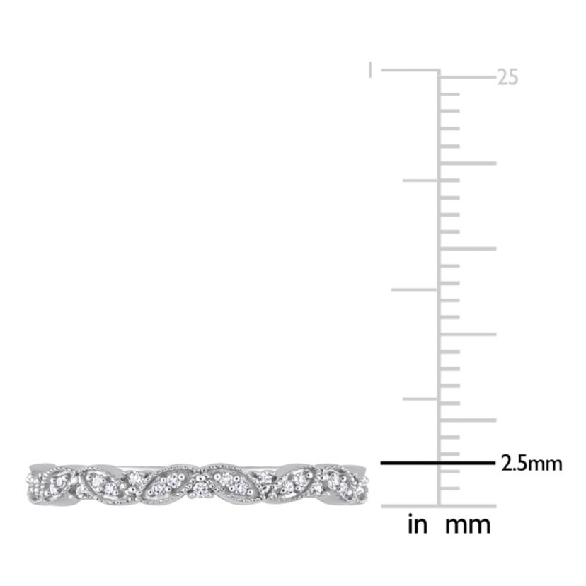1/10 ct. t.w. Diamond Semi-Eternity Ring in 10K White Gold