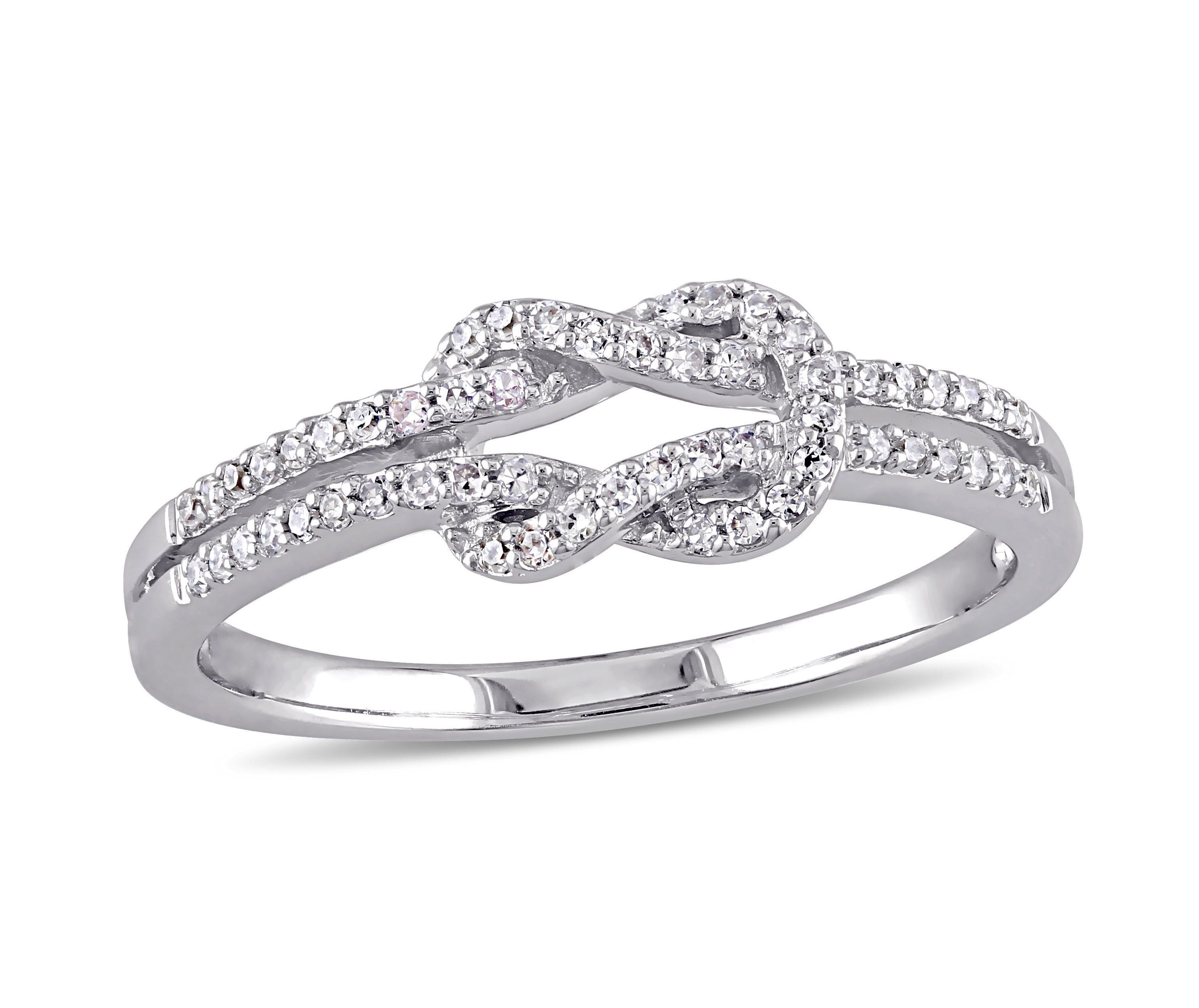 1/6 ct. t.w. Diamond Double Knot Ring in 14K White Gold