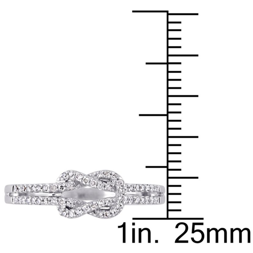 1/6 ct. t.w. Diamond Double Knot Ring in 14K White Gold