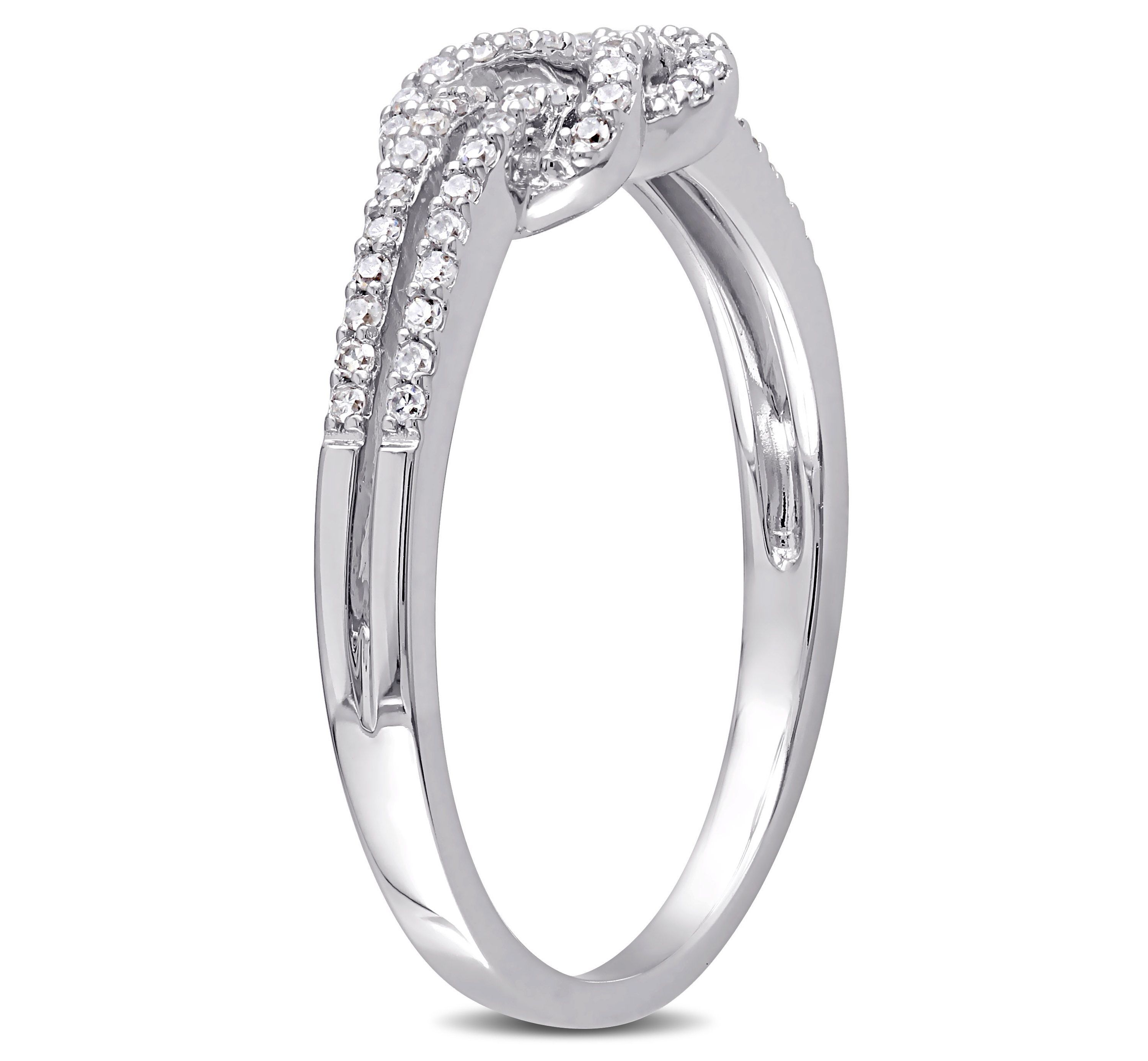 1/6 ct. t.w. Diamond Double Knot Ring in 14K White Gold