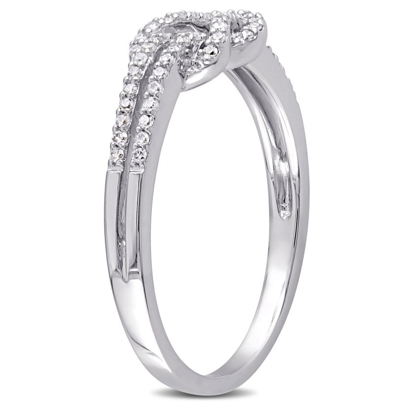 1/6 ct. t.w. Diamond Double Knot Ring in 14K White Gold