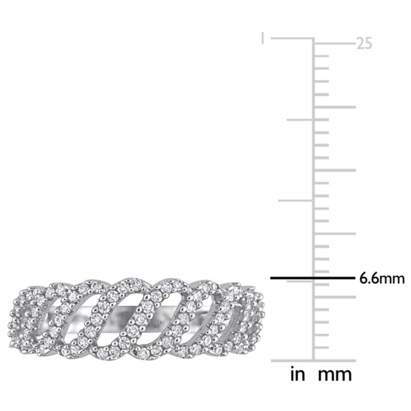 1/3 ct. t.w. Diamond Wave Ring in 10K White Gold