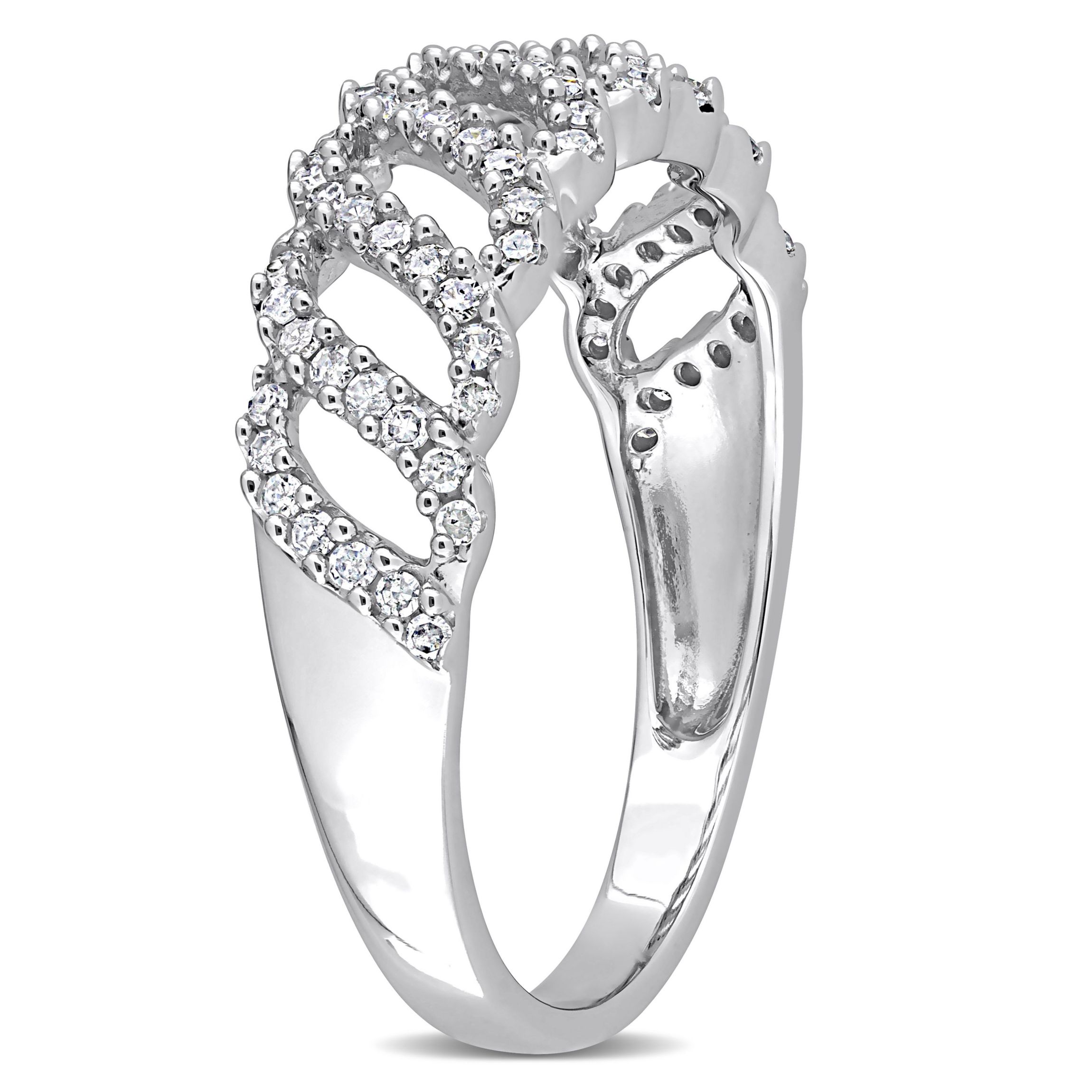 1/3 ct. t.w. Diamond Wave Ring in 10K White Gold