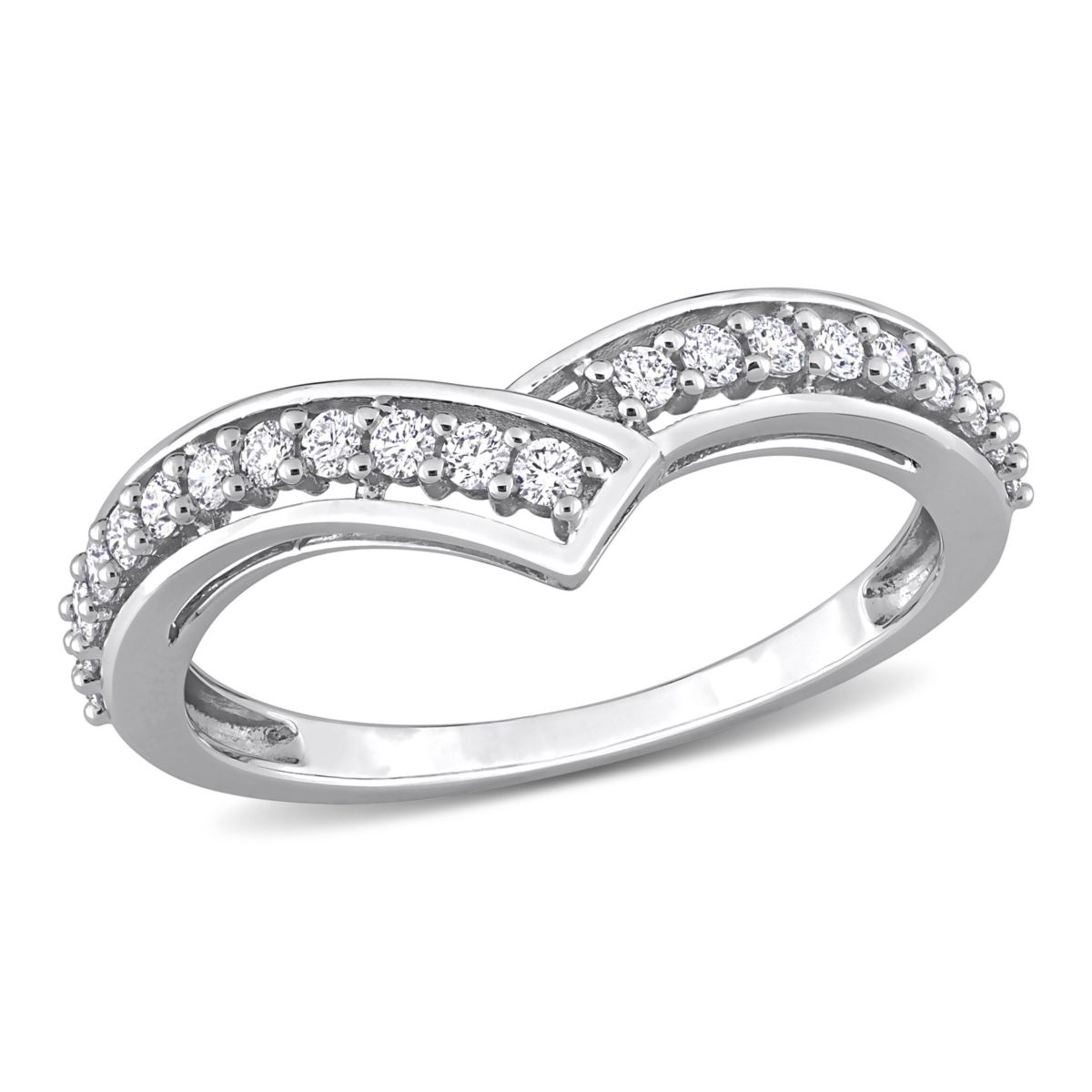 1/3 ct. t.w. Diamond Chevron Eternity Ring in 10K White Gold