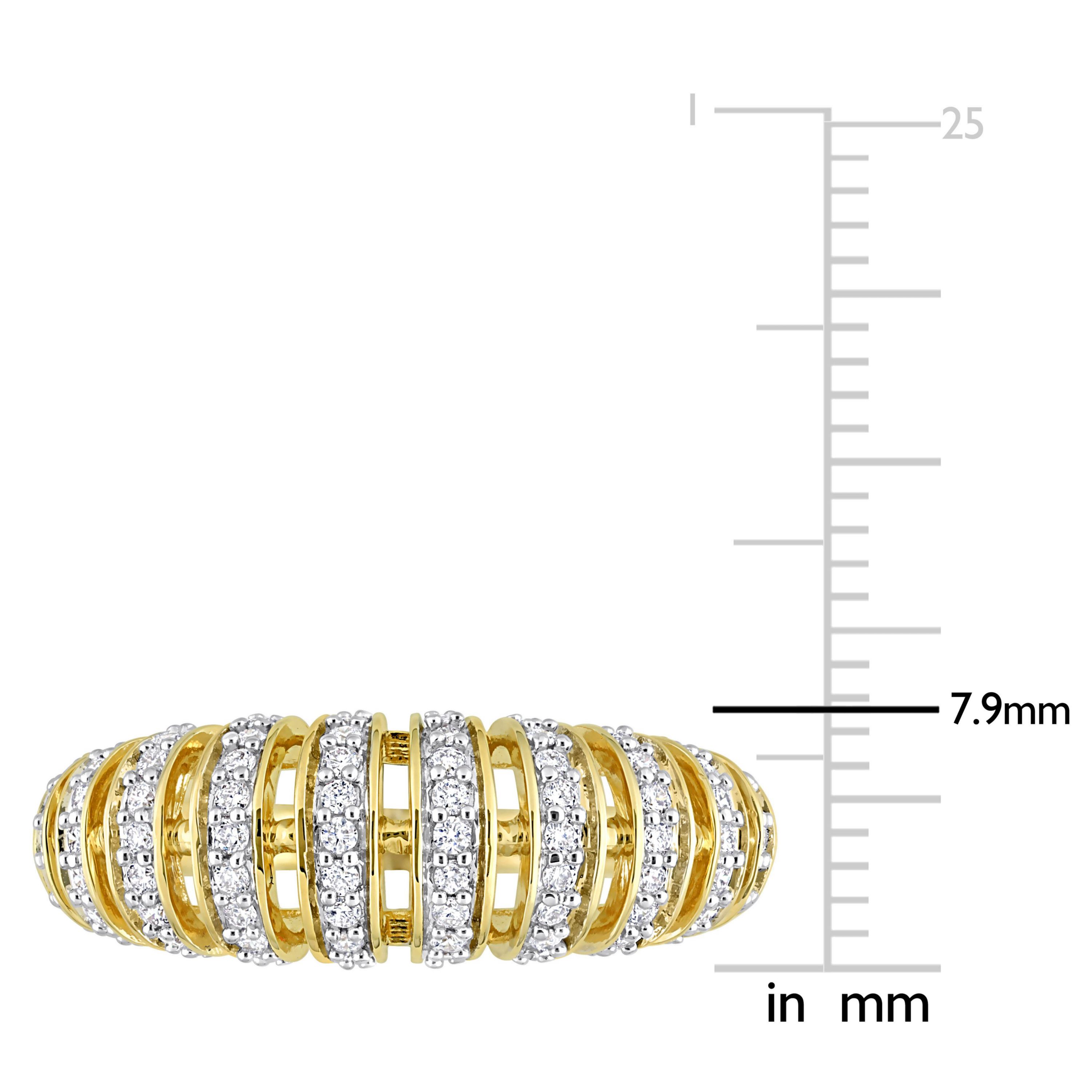 1/2 ct. t.w. Multi-Row Diamond Ring in 14K Yellow Gold
