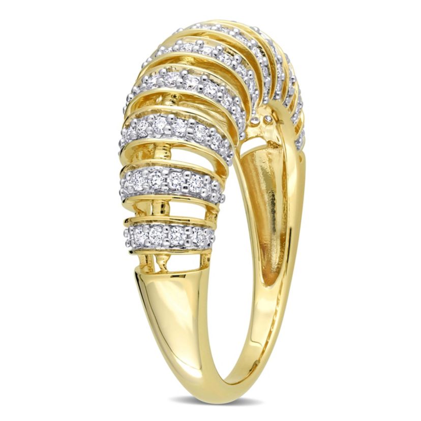 1/2 ct. t.w. Multi-Row Diamond Ring in 14K Yellow Gold
