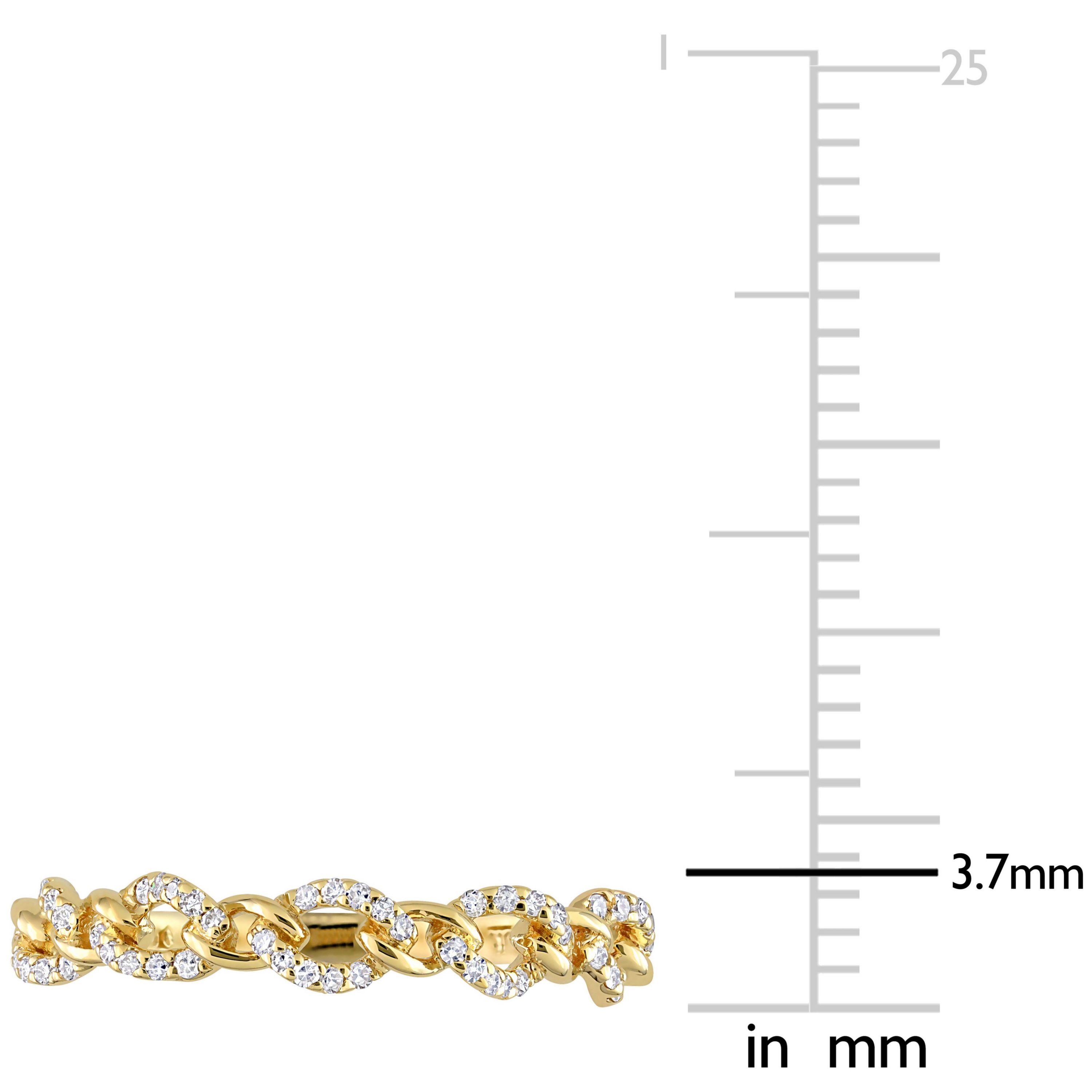 1/6 ct. t.w. Diamond Link Ring in 10K Yellow Gold