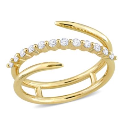 1/4 ct. t.w. Diamond Coil Ring 10K Yellow Gold