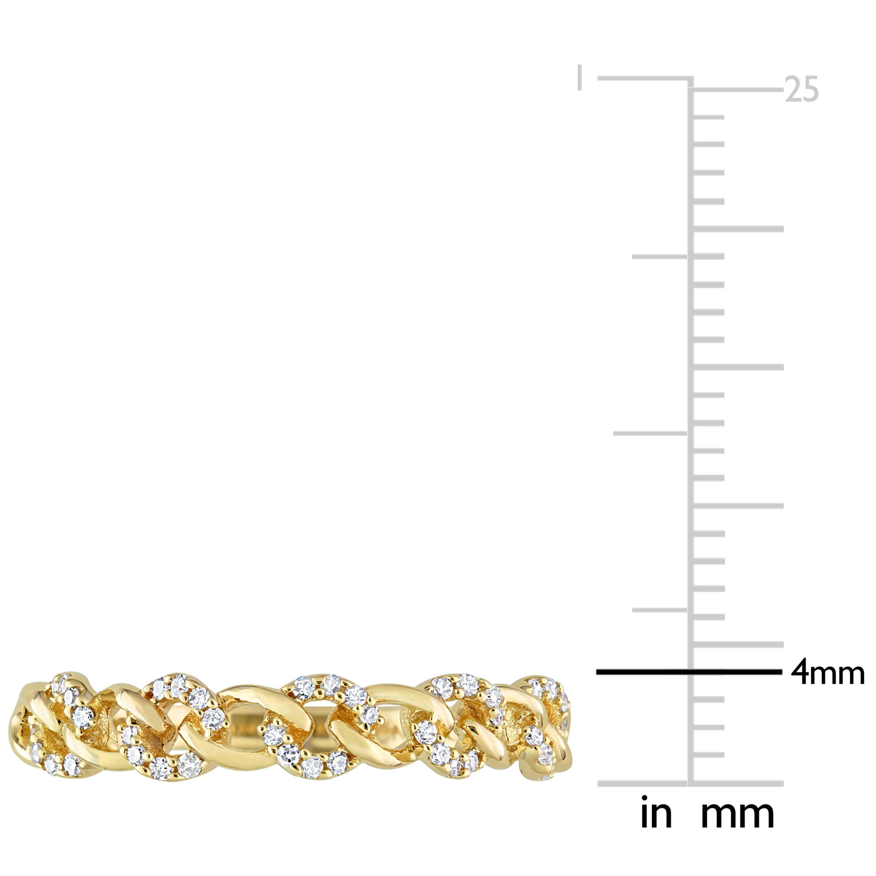 1/8 ct. t.w. Diamond Link Ring in 14K Yellow Gold