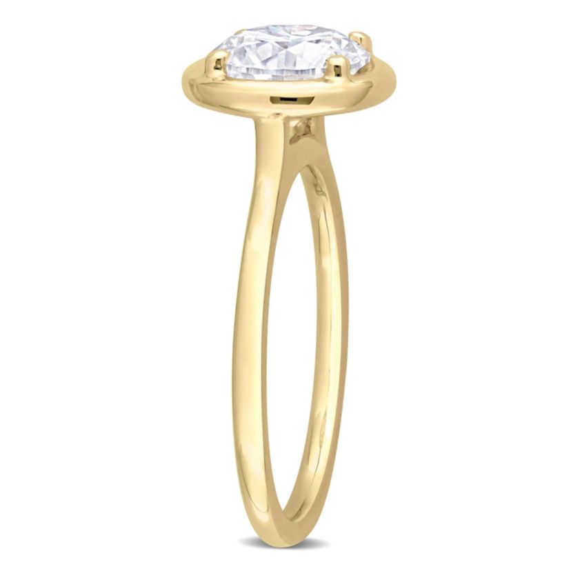 Lab Created Created Moissanite Engagement Ring in 10k Yellow Gold