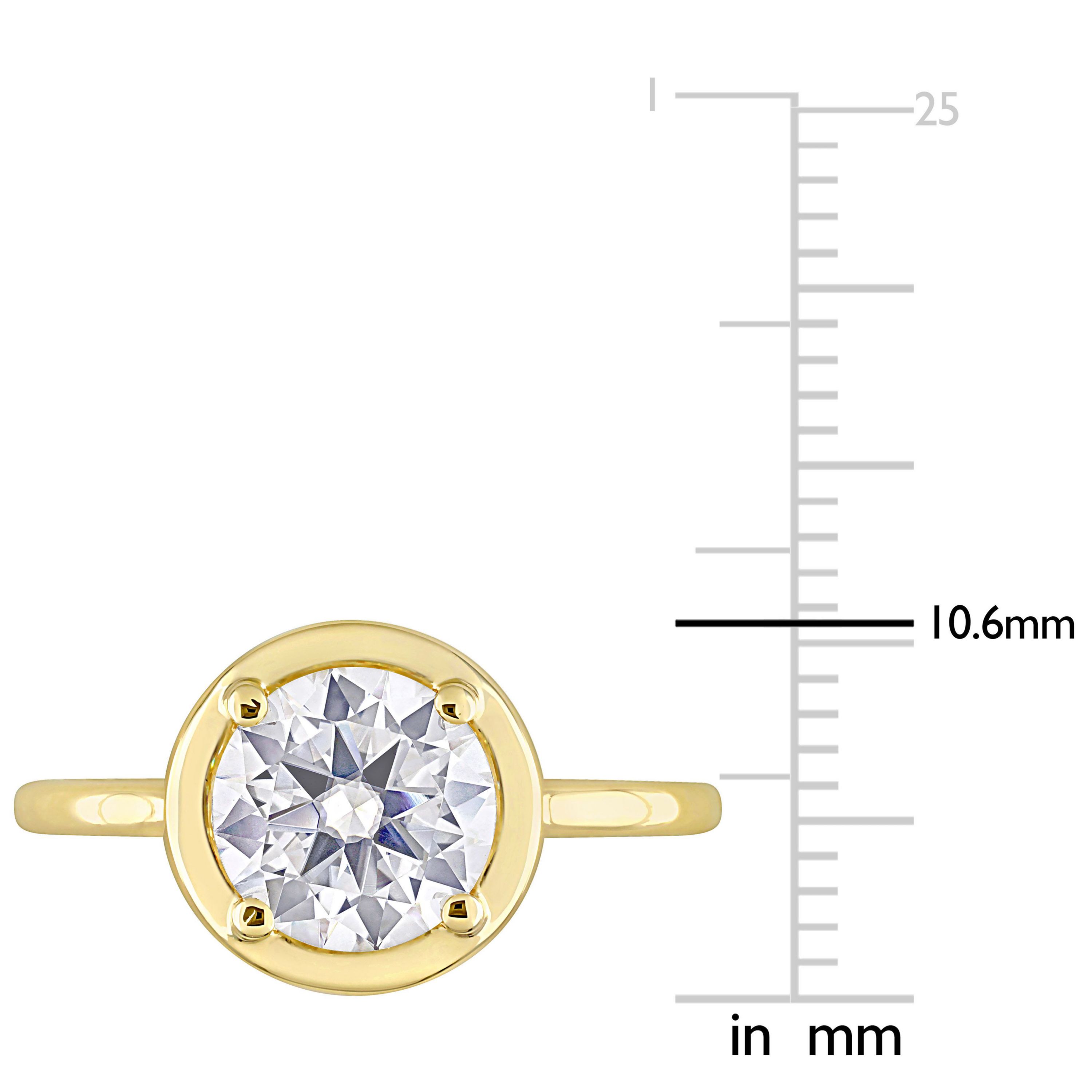 Lab Created Created Moissanite Engagement Ring in 10k Yellow Gold