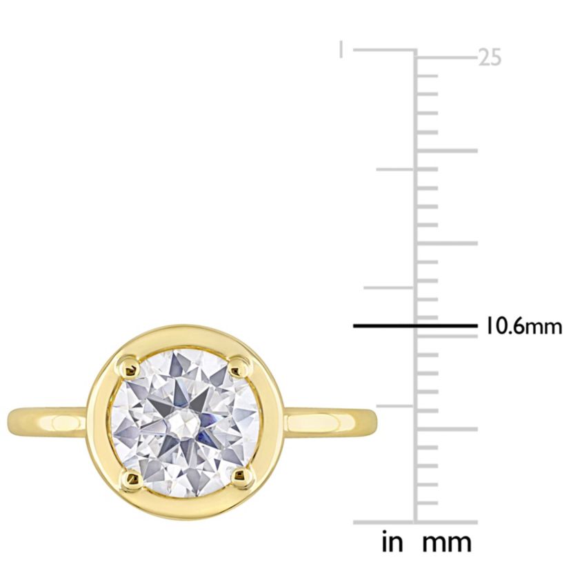 Lab Created Created Moissanite Engagement Ring in 10k Yellow Gold