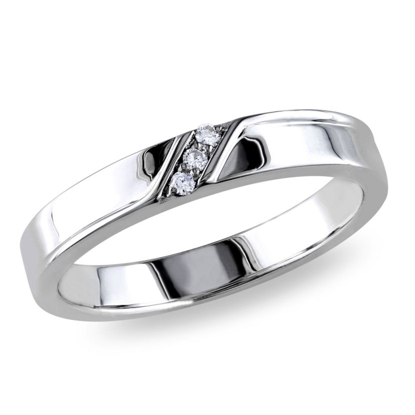 1/10 ct. t.w. Diamond Mens Ring in Sterling Silver