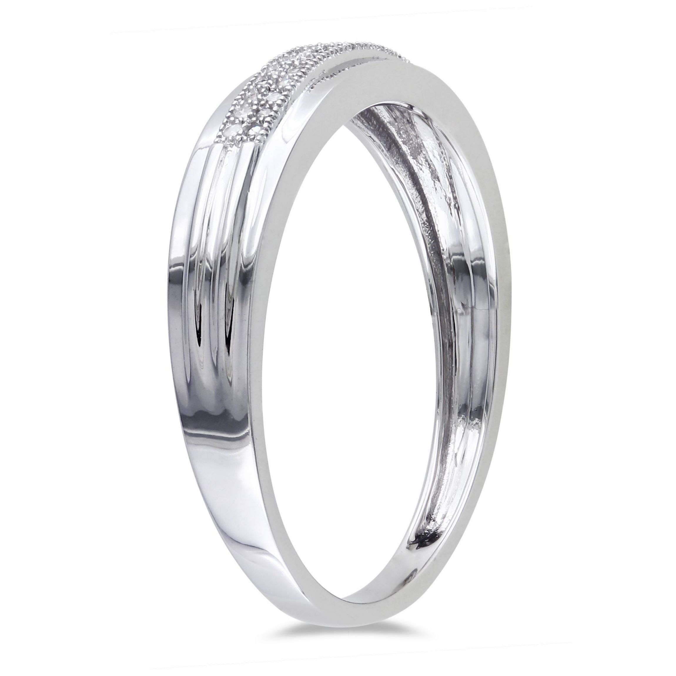 1/10 ct. t.w. Diamond Mens Ring in 10K White Gold