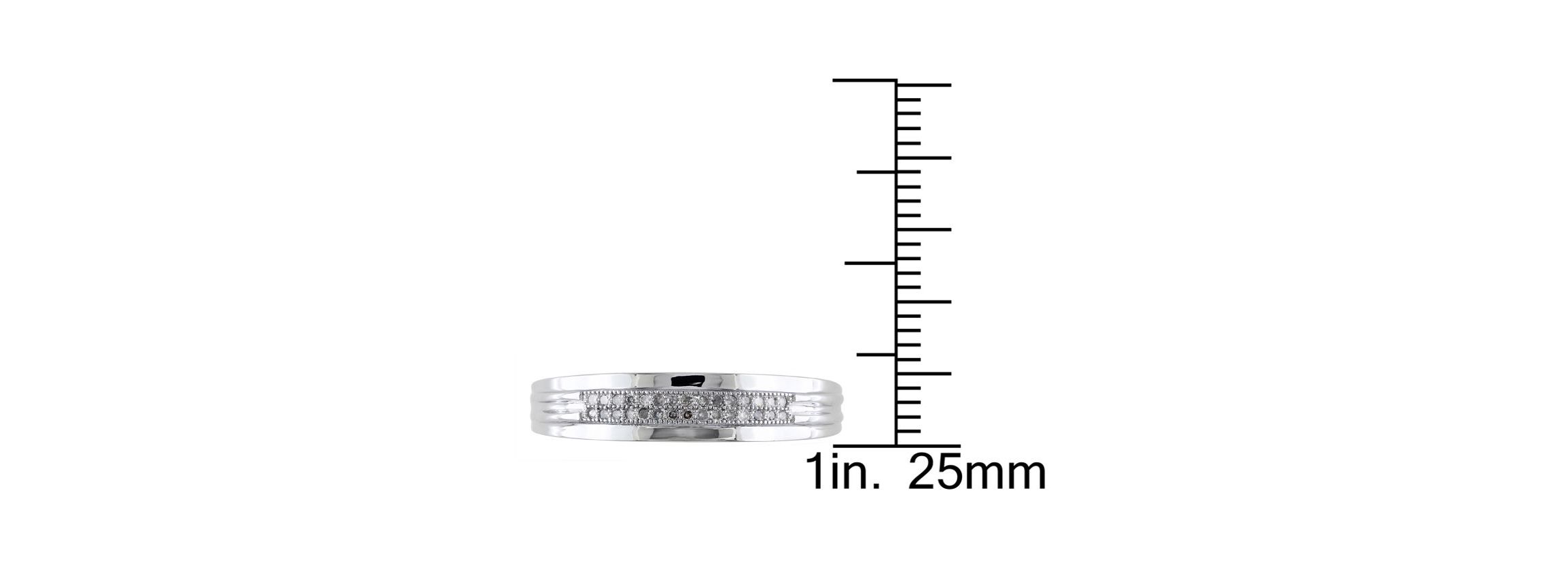 1/10 ct. t.w. Diamond Mens Ring in 10K White Gold
