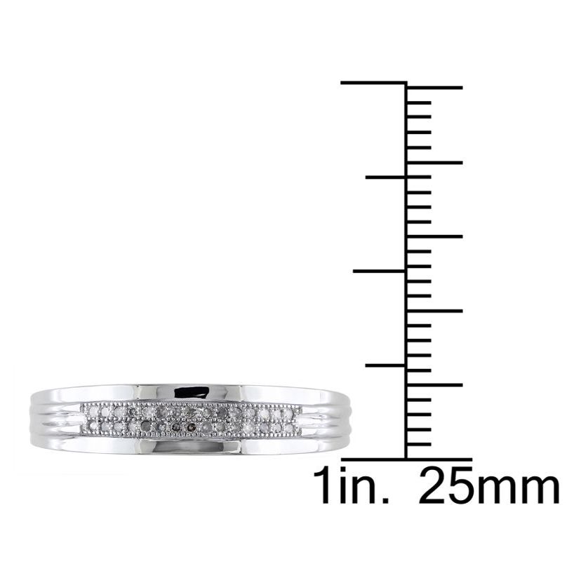 1/10 ct. t.w. Diamond Mens Ring in 10K White Gold
