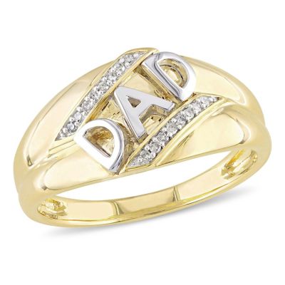 Belk & Co 1/10 ct. t.w. Diamond Men's Ring in 10K Yellow Gold, 10.5 -  0075000583839