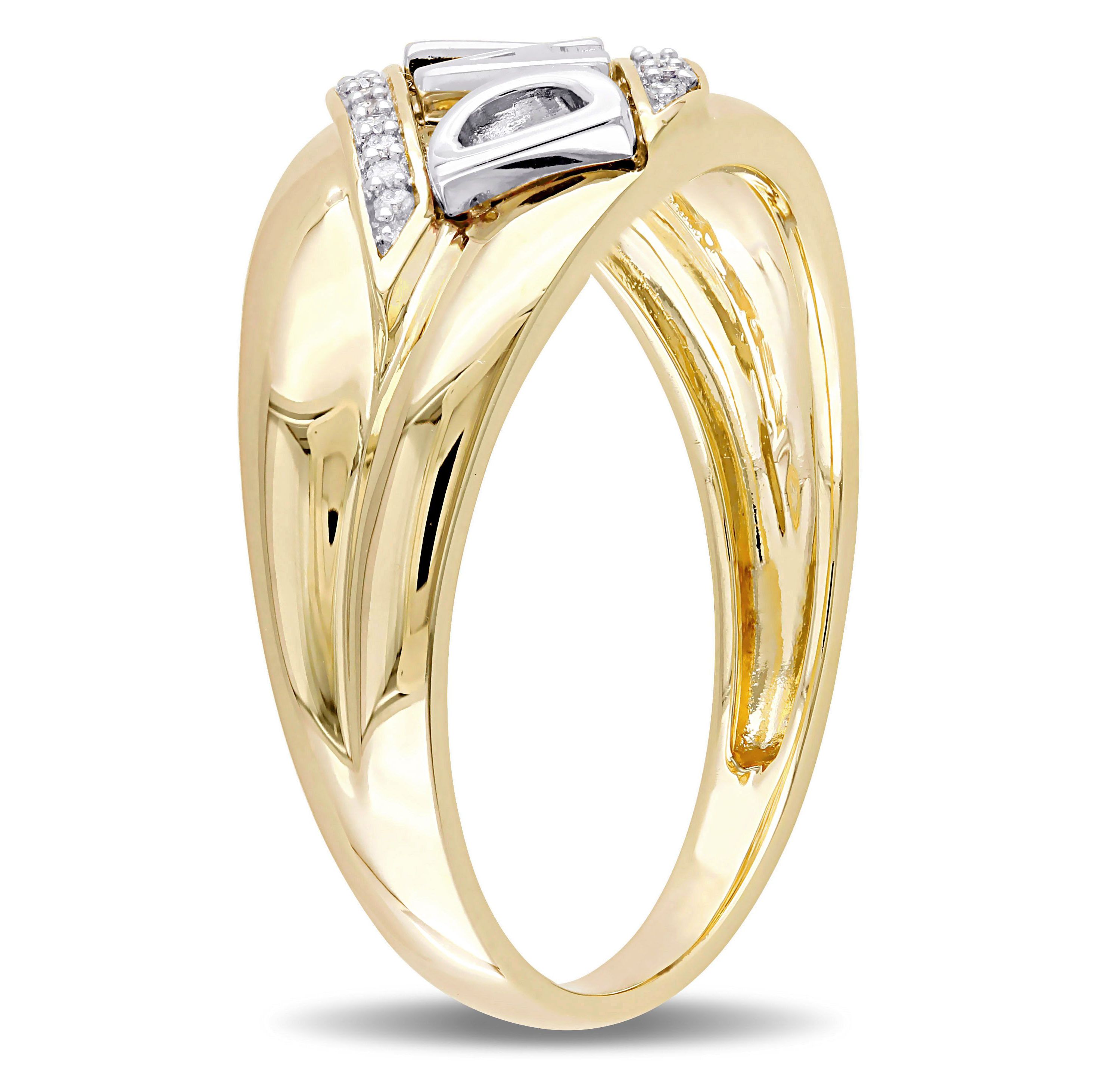 1/10 ct. t.w. Diamond Mens Ring in 10K Yellow Gold