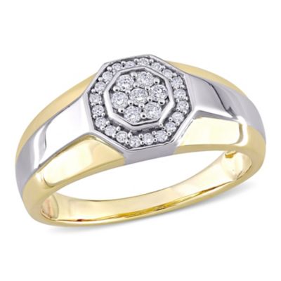 1/4 ct. t.w. Diamond Men's Ring 10K Two-Tone Gold