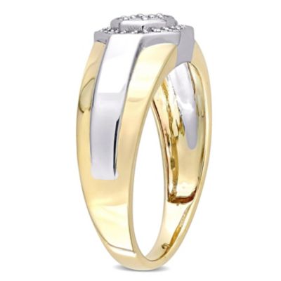 1/4 ct. t.w. Diamond Men's Ring 10K Two-Tone Gold